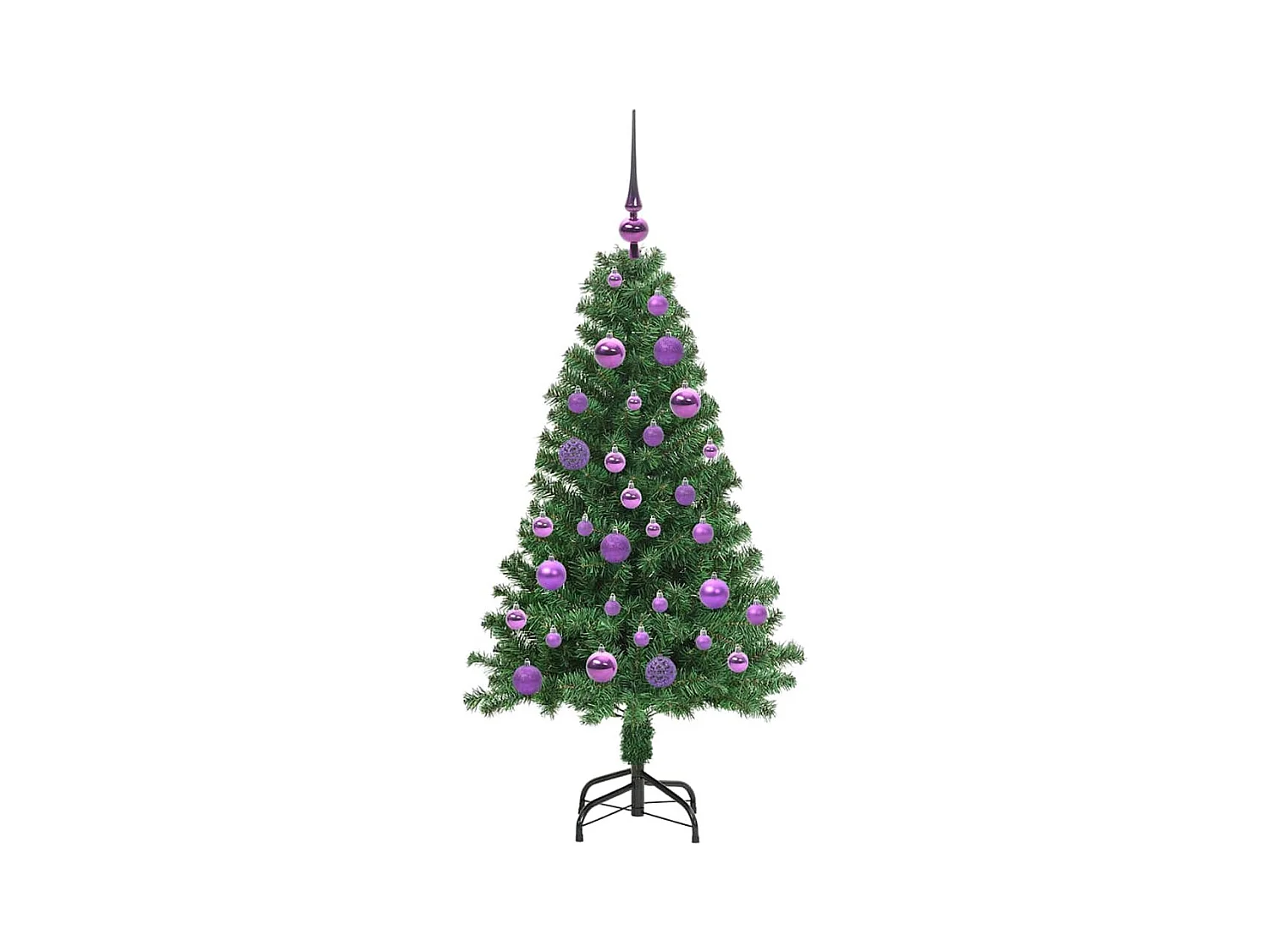 Árbol de Navidad artificial Verde 120 cm PVC y Acero y Plástico