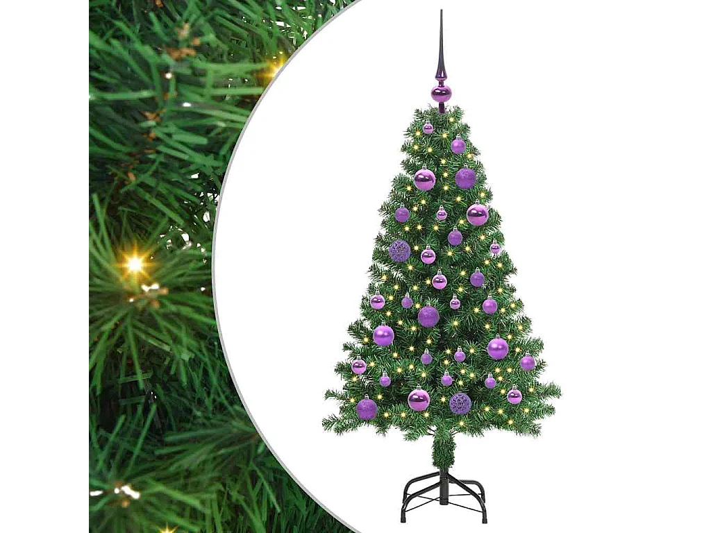 Sapin de Noël artificiel Vert 120 cm PVC, Acier et Plastique