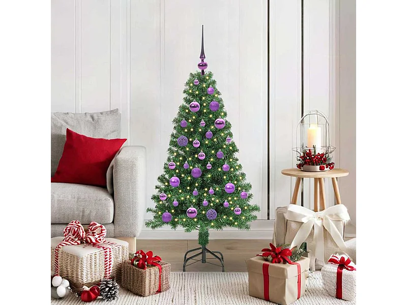 Sapin de Noël artificiel Vert 120 cm PVC, Acier et Plastique