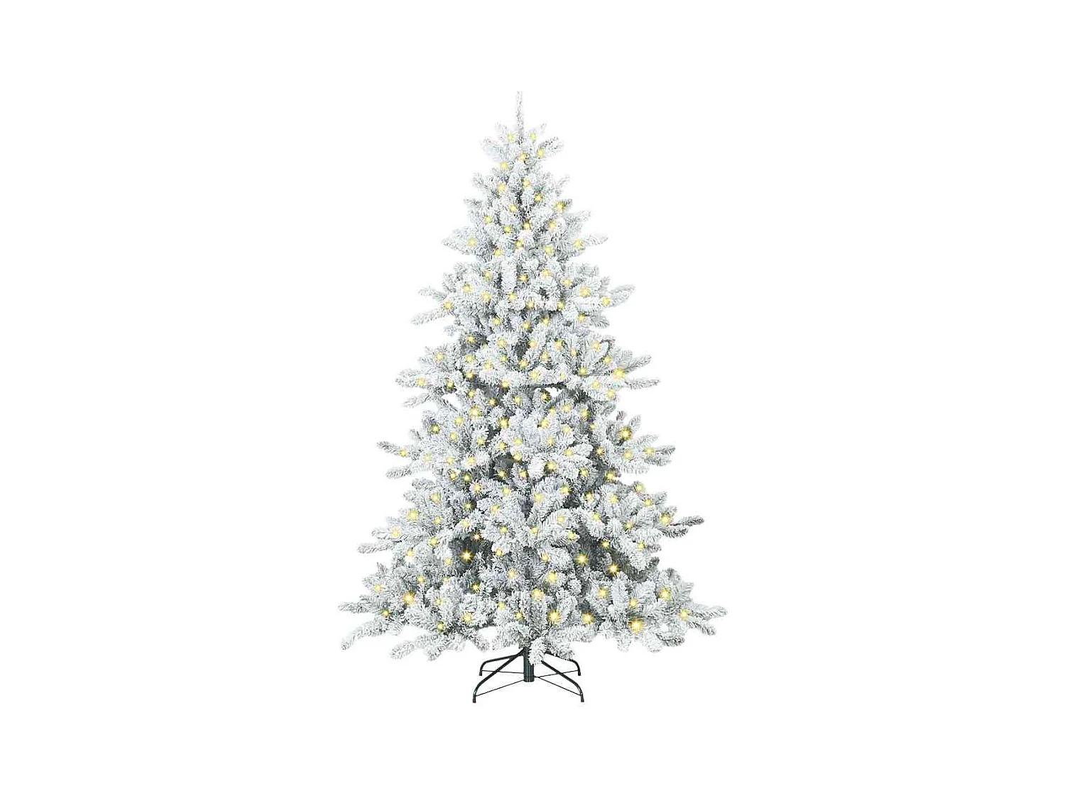 Árbol de Navidad artificial con ramas articuladas 210 cm PVC