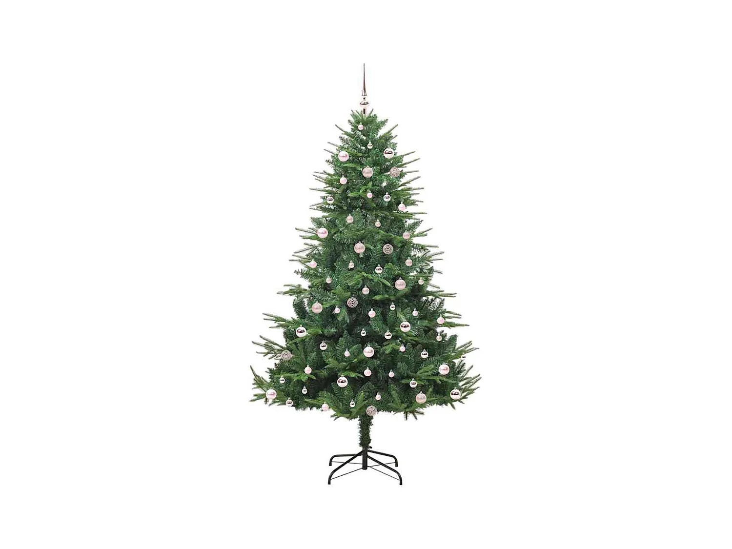 Árbol de Navidad artificial preiluminado con juego de bolas