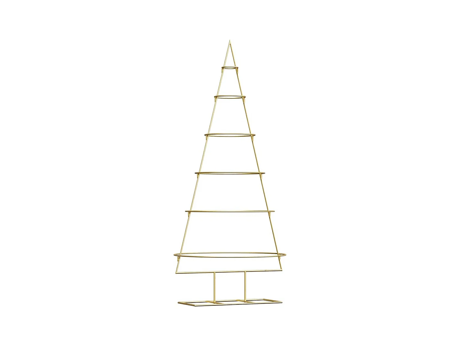 Árbol de Navidad de metal con soporte Dorado 150 cm