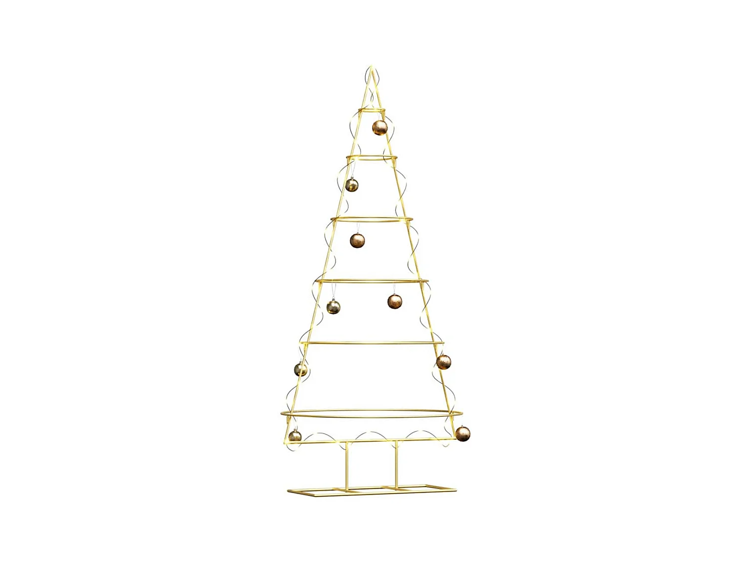 Árbol de Navidad de metal con soporte Dorado 150 cm