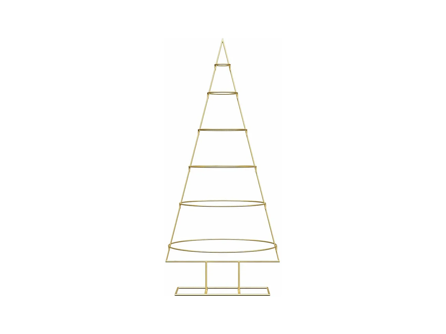 Árbol de Navidad de metal con soporte Dorado 150 cm