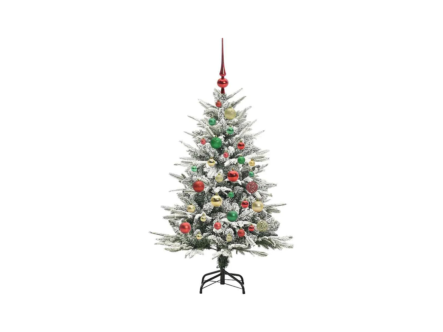 Sapin de Noël artificiel pré-éclairé avec set de boules Vert