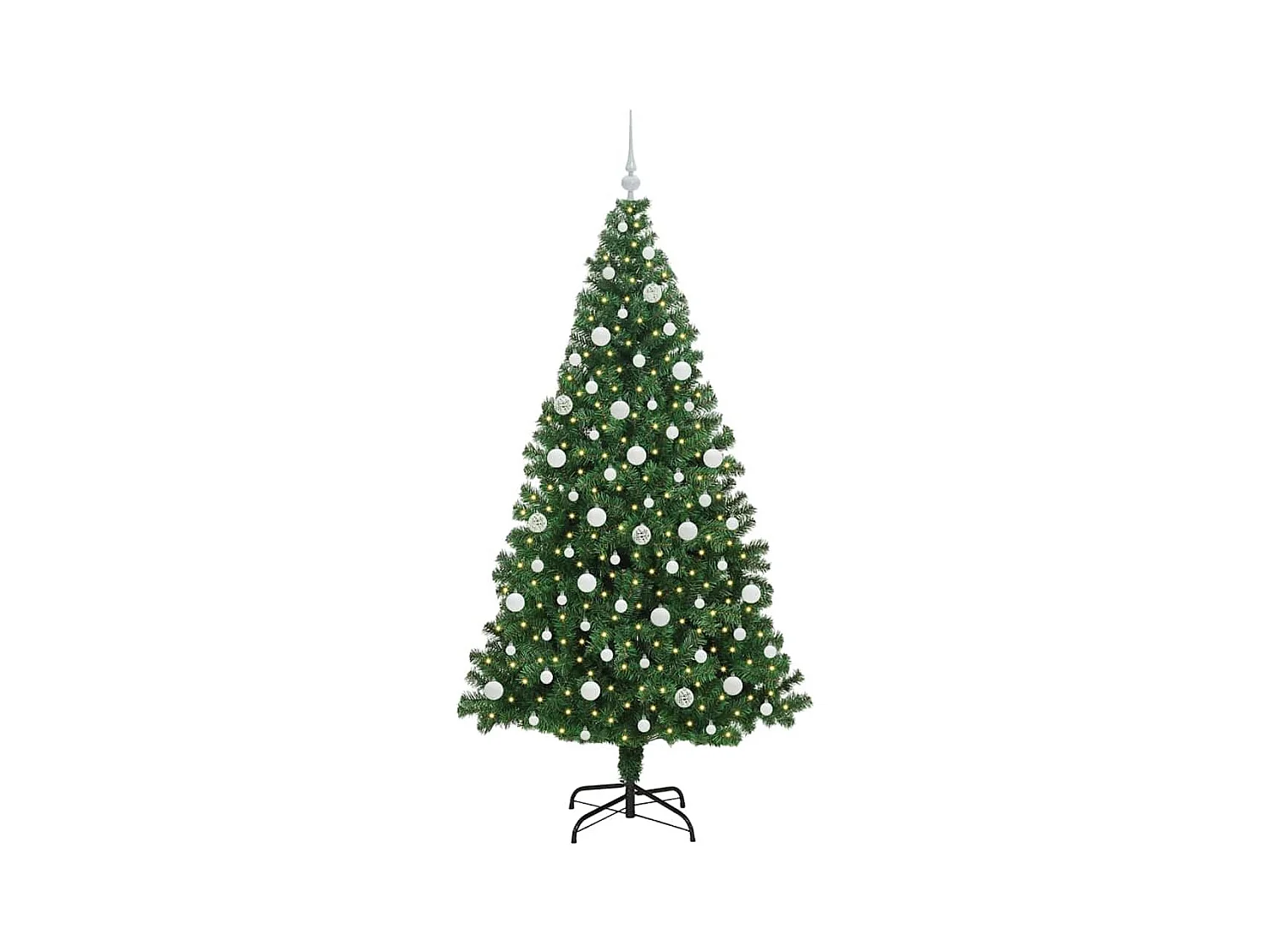 Sapin de Noël artificiel Vert 210 cm PVC, Acier et Plastique