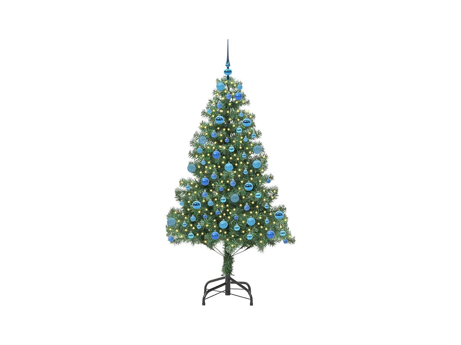Árvore de Natal com 300 LEDs com suporte Verde 180 cm PVC