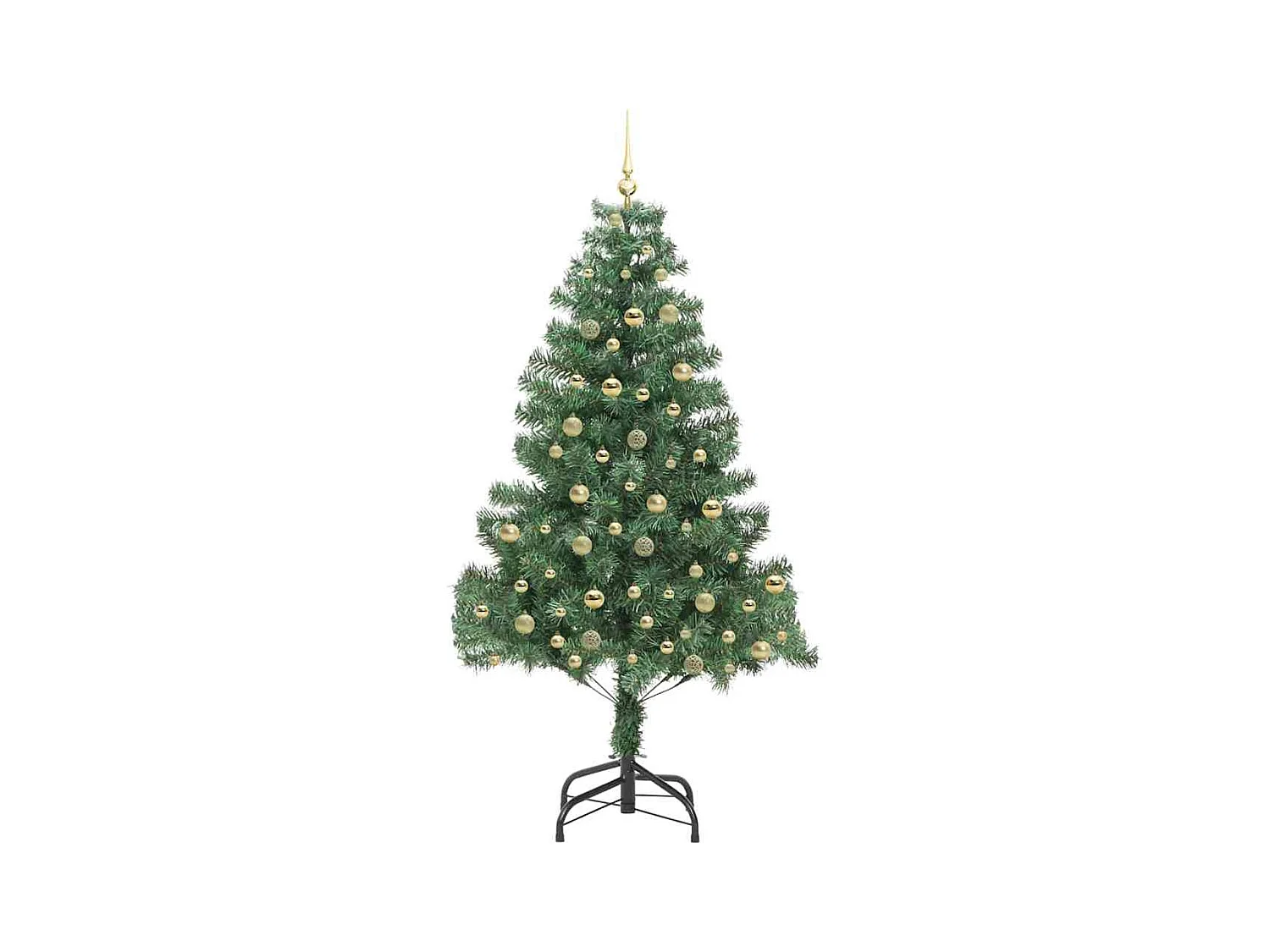 Sapin de Noël avec 300 LED avec support Vert 210 cm PVC