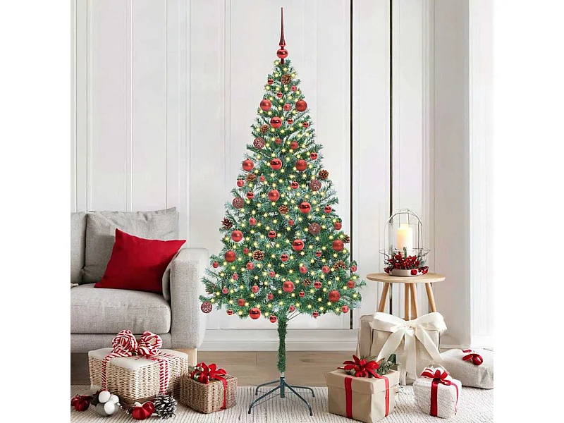 Árbol de Navidad artificial Verde 180 cm PVC y acero