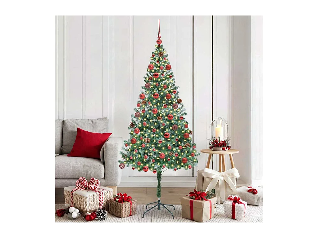 Árbol de Navidad artificial Verde 180 cm PVC y acero