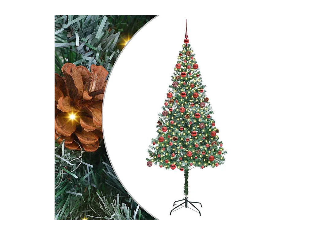 Árbol de Navidad artificial Verde 180 cm PVC y acero