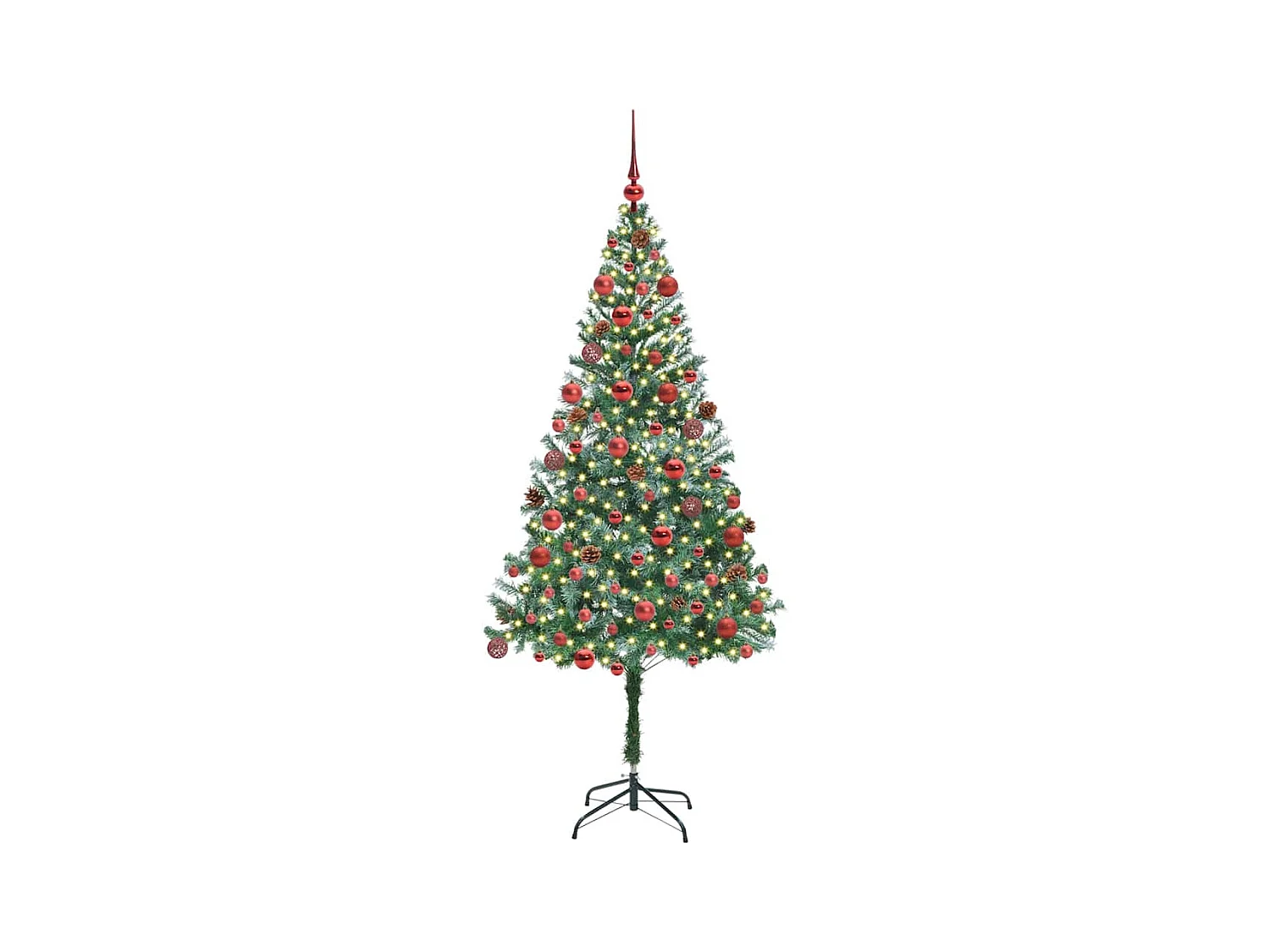 Árbol de Navidad artificial Verde 180 cm PVC y acero