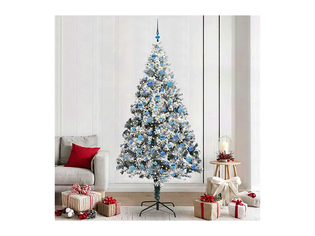 Árbol de Navidad artificial Verde 240 cm PVC y Acero y Plástico