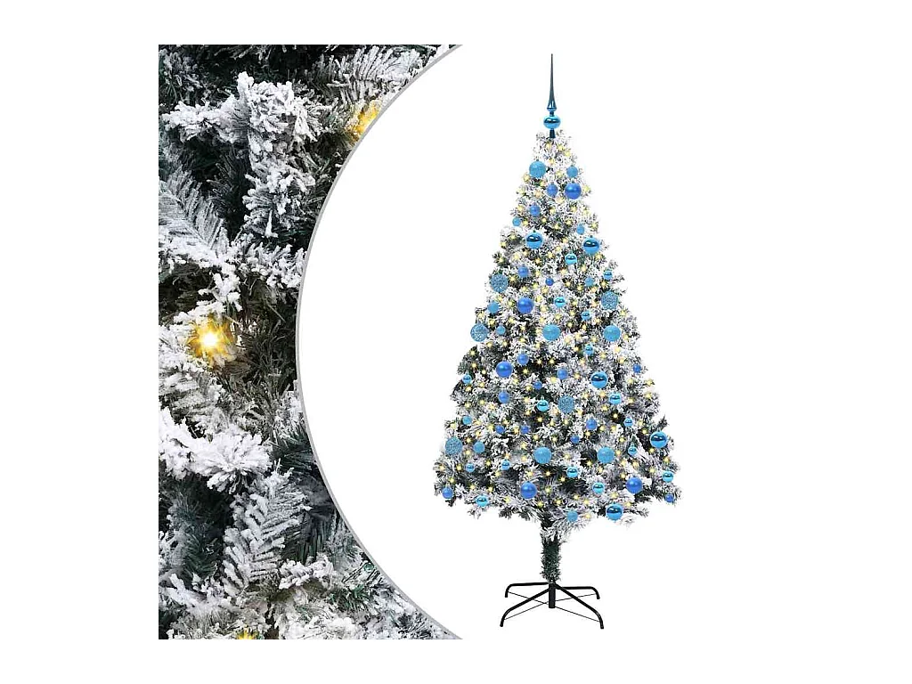 Árbol de Navidad artificial Verde 180 cm PVC y Acero y Plástico