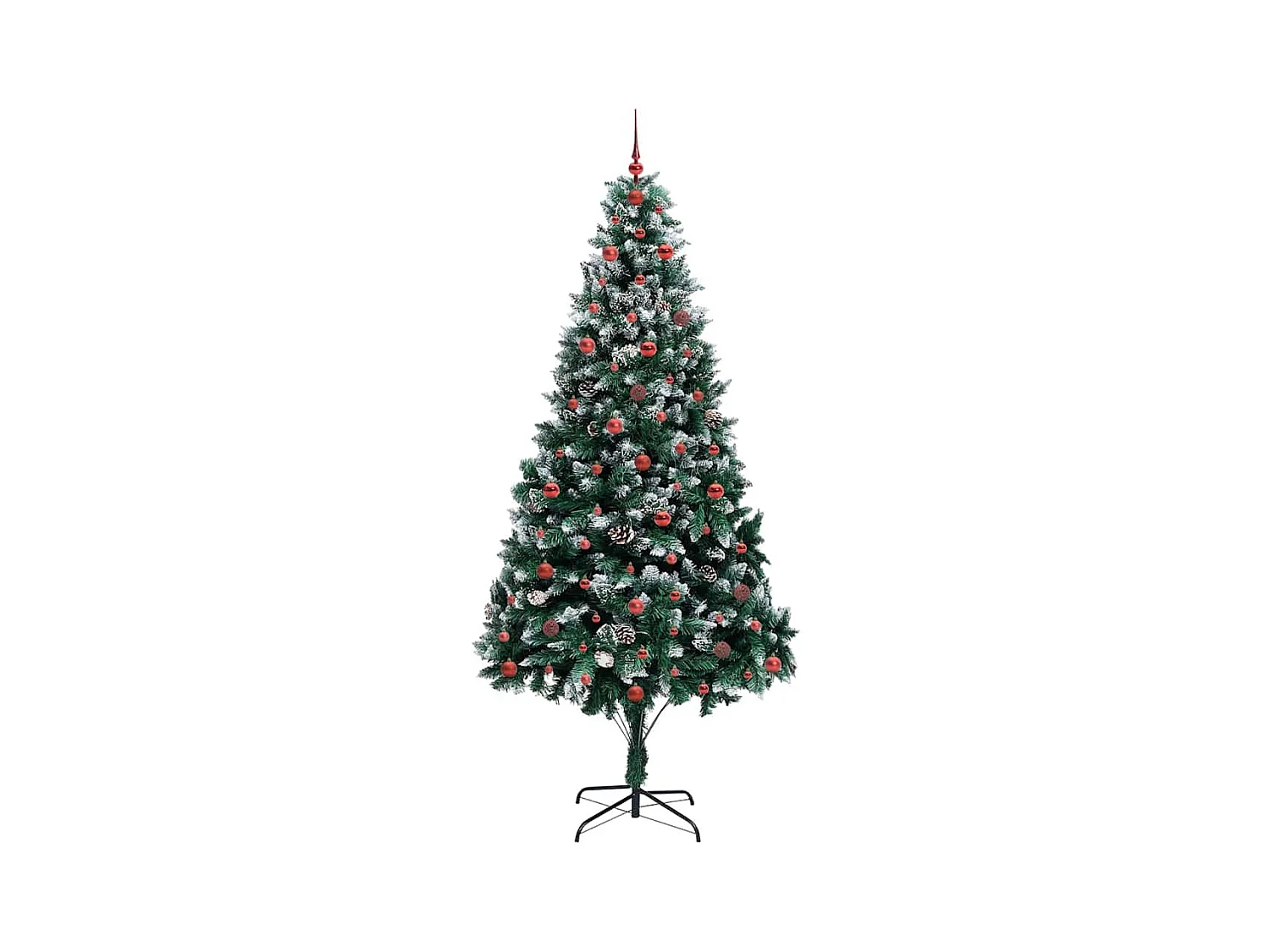 Árbol de Navidad artificial Verde 240 cm PVC y Acero y Plástico