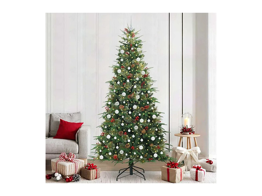 Sapin de Noël Artificiel à Branches Articulées Vert 240 cm