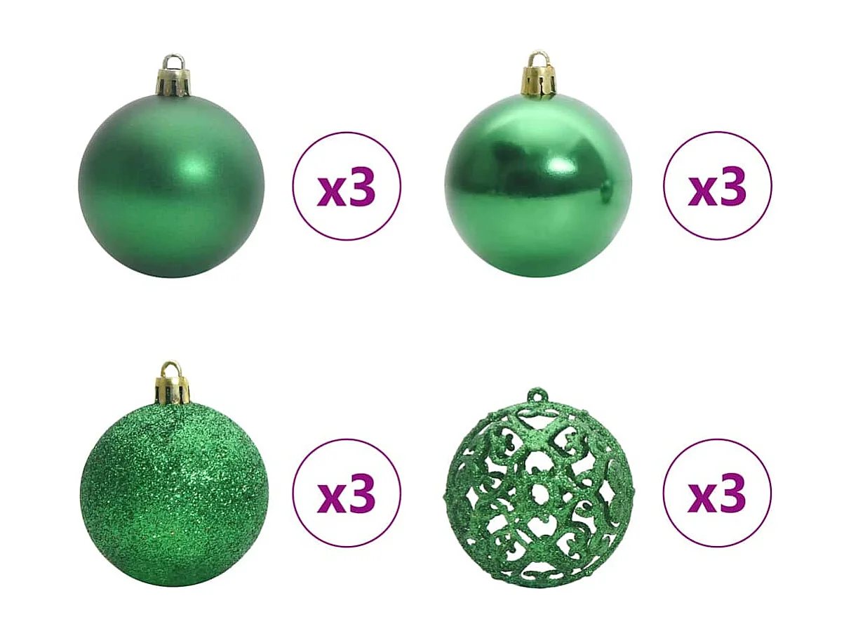 Sapin de Noël artificiel pré-éclairé Vert 240 cm PVC et métal
