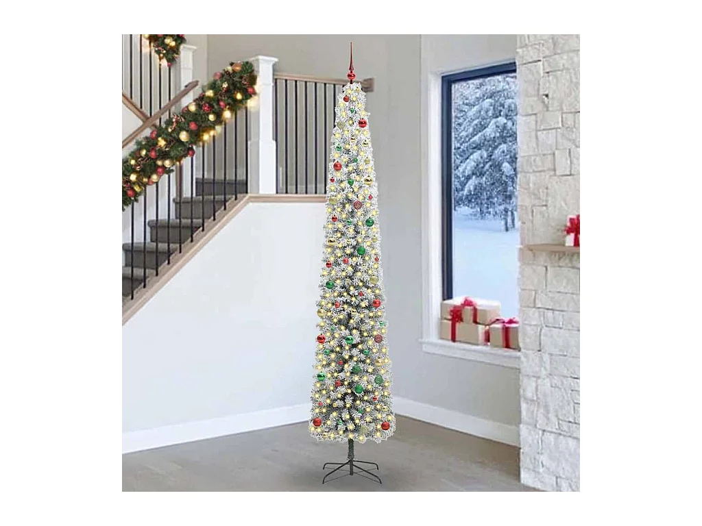 Sapin de Noël artificiel Vert 270 cm PVC et acier et plastique