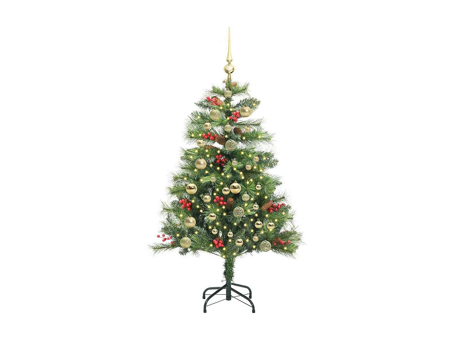 Sapin de Noël artificiel Vert 150 cm PVC et métal