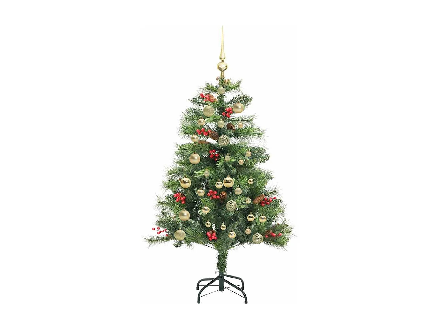 Sapin de Noël artificiel Vert 150 cm PVC et métal