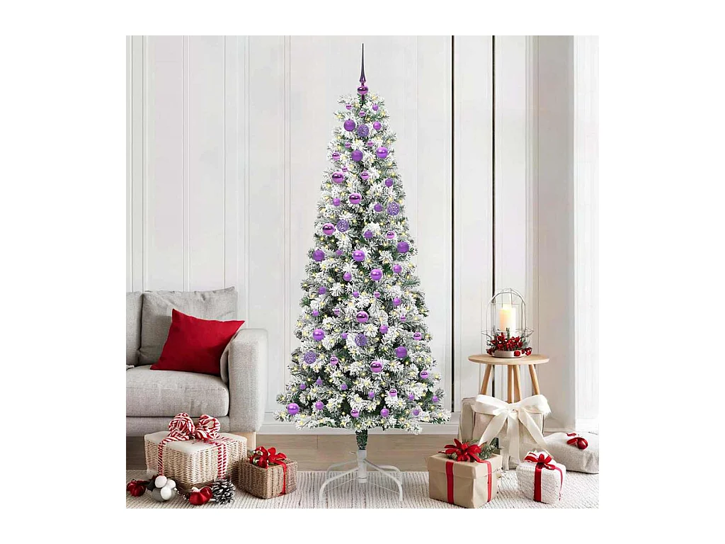 Árbol de Navidad artificial con ramas articuladas 210 cm PVC