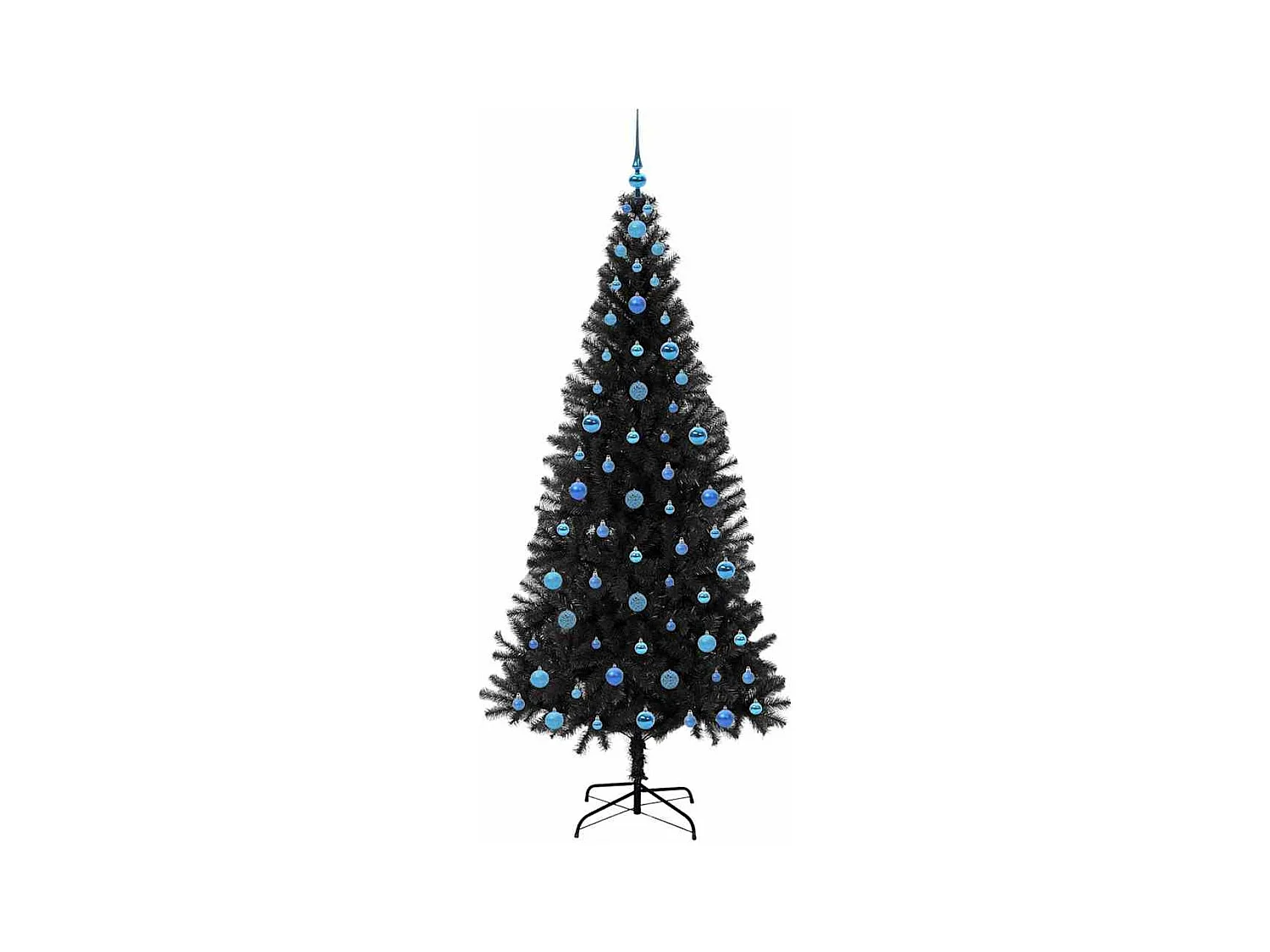 Árbol de Navidad con 300 LED con soporte Negro 210 cm PVC