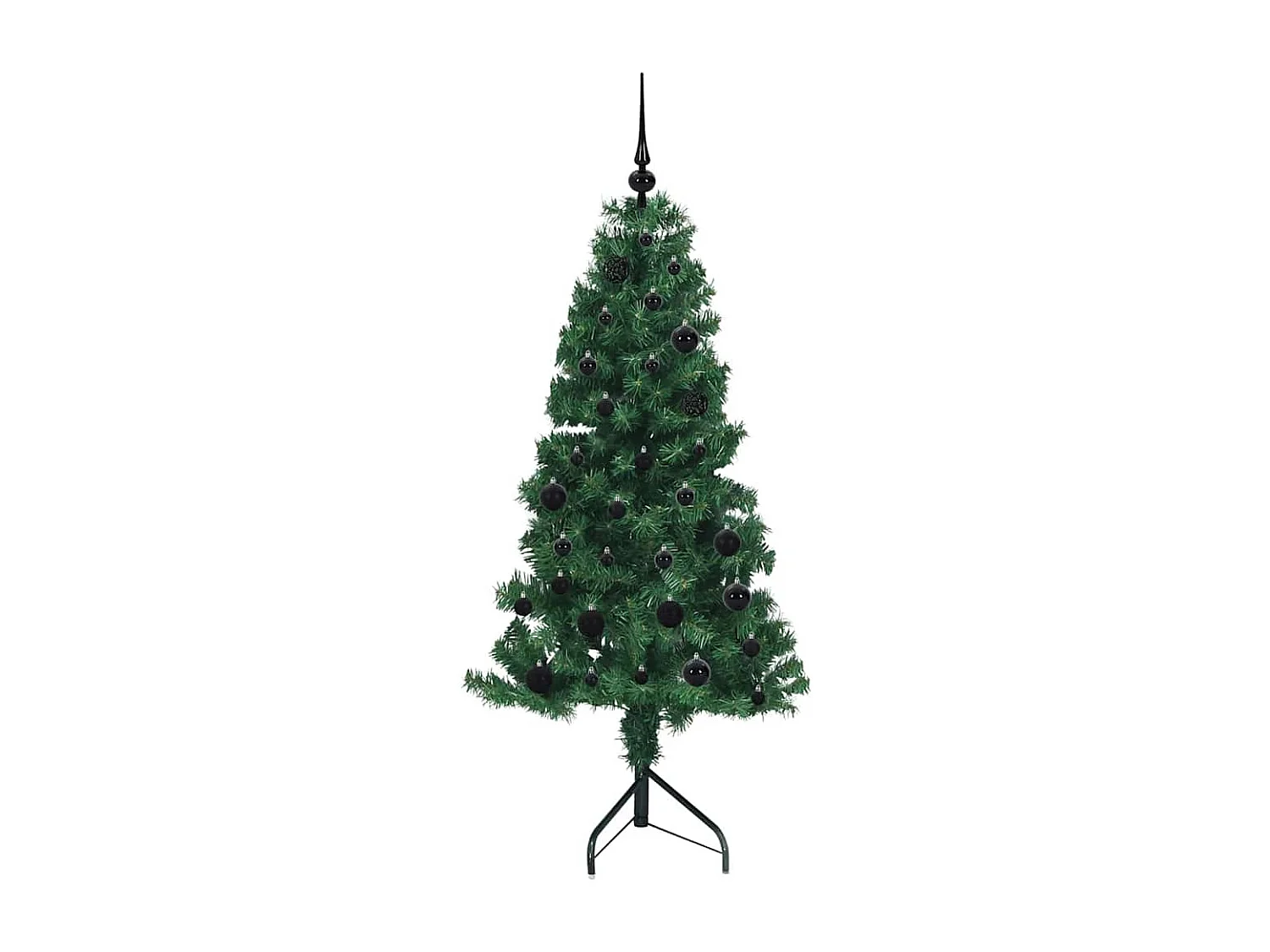 Árvore de Natal artificial de canto Verde 150 cm PVC e Metal