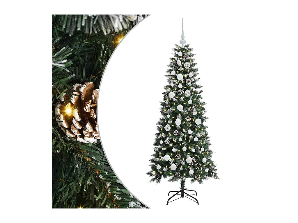 Árbol de Navidad artificial con 150 LED Verde 66 x 66 x 150 cm