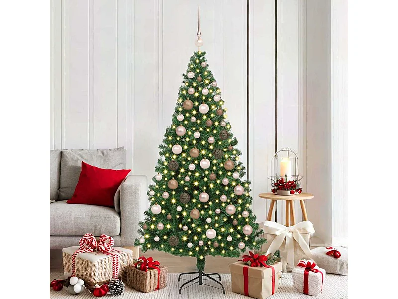 Sapin de Noël artificiel Vert 180 cm PVC, Acier et Plastique