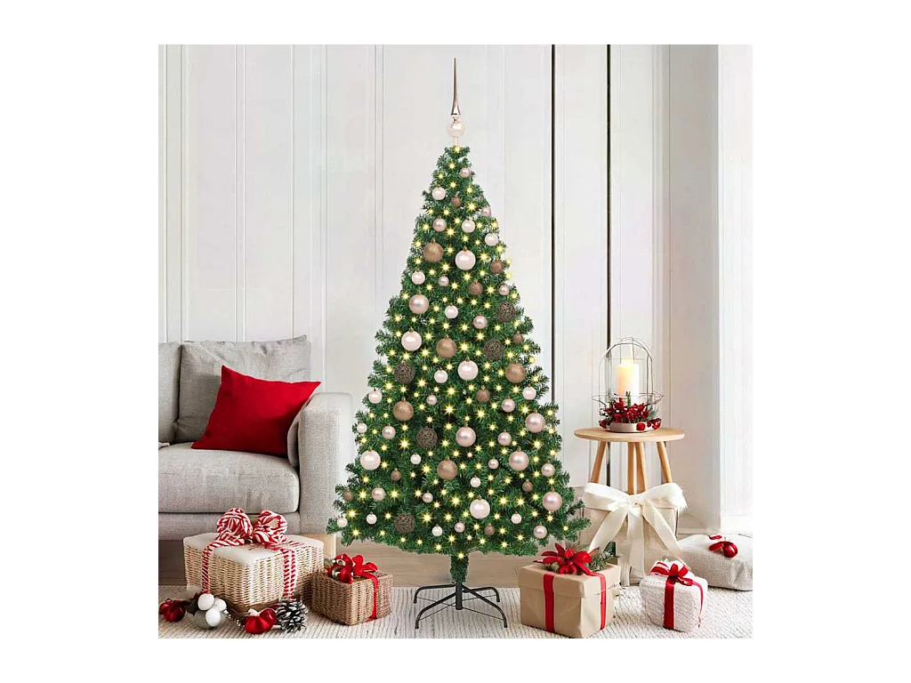 Árvore de Natal Artificial Verde 180 cm PVC, Aço e Plástico