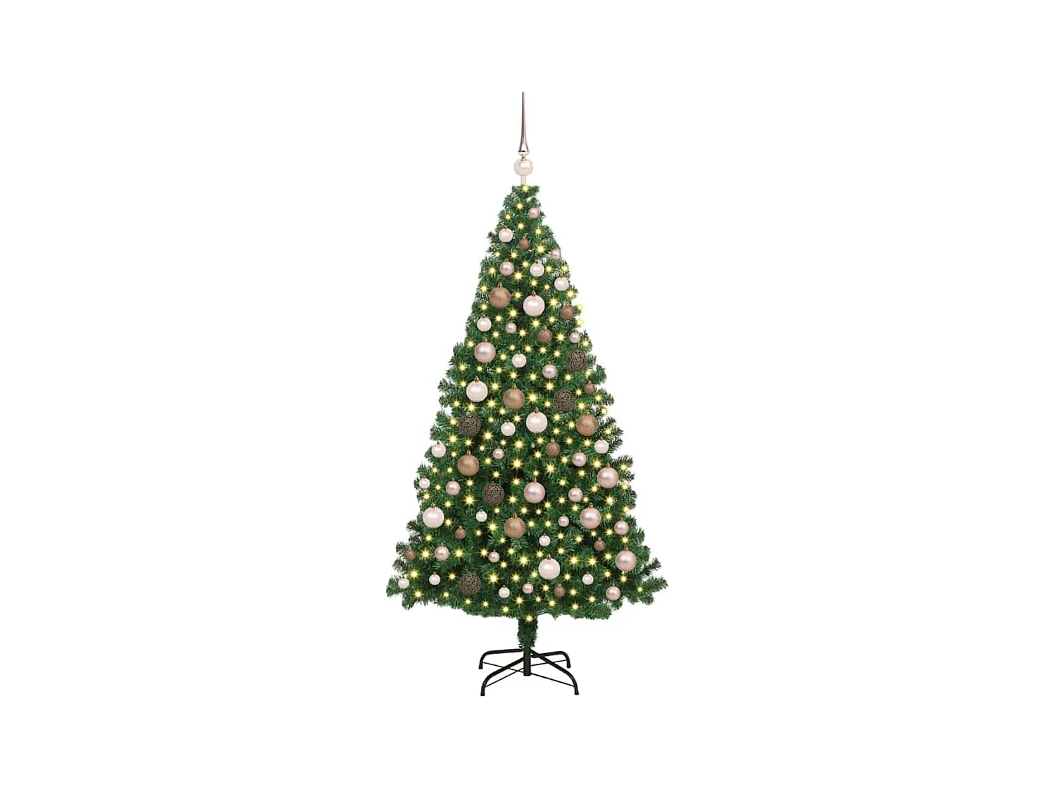 Árvore de Natal Artificial Verde 180 cm PVC, Aço e Plástico
