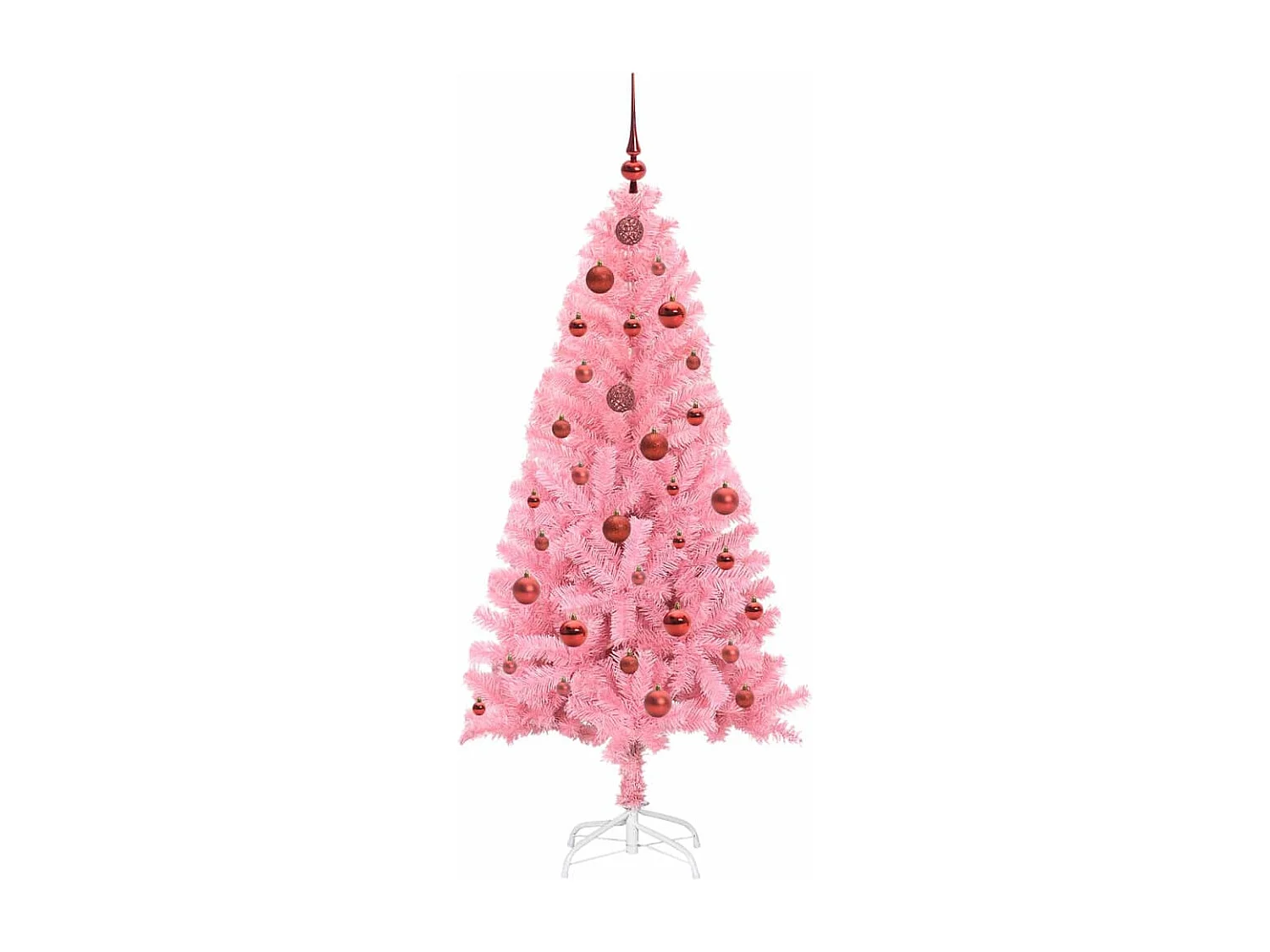 Sapin de Noël avec 150 LED avec support Rose 150 cm PVC
