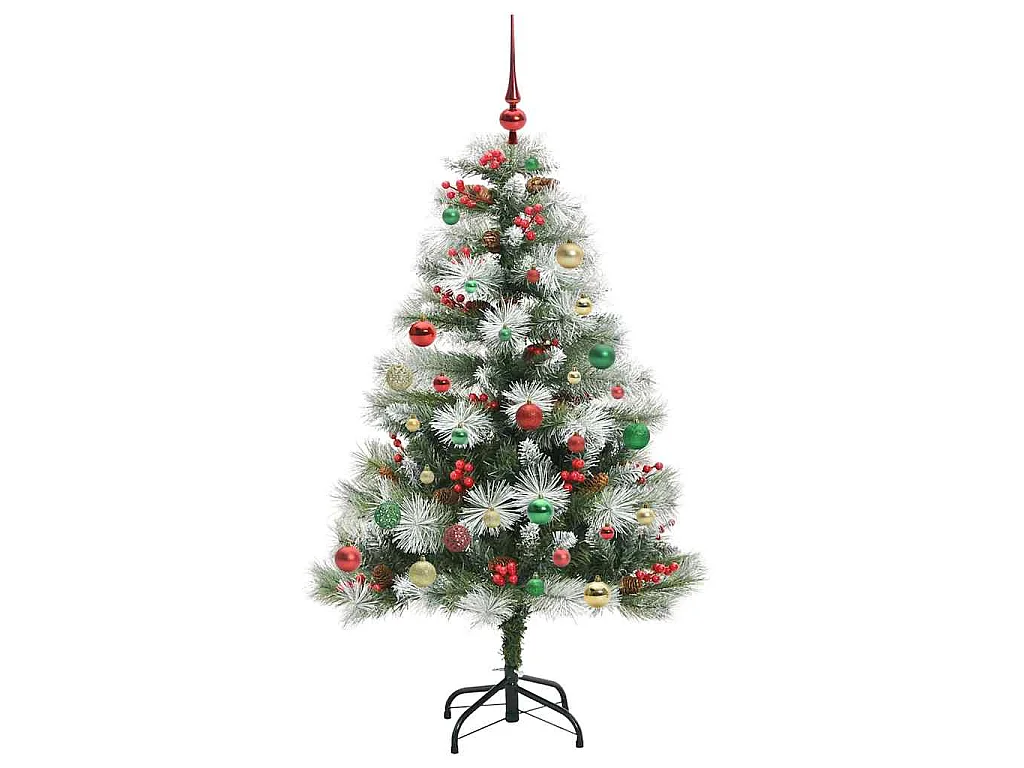 Sapin de Noël artificiel Vert et blanc 150 cm