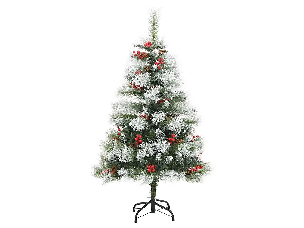 Sapin de Noël artificiel Vert et blanc 150 cm