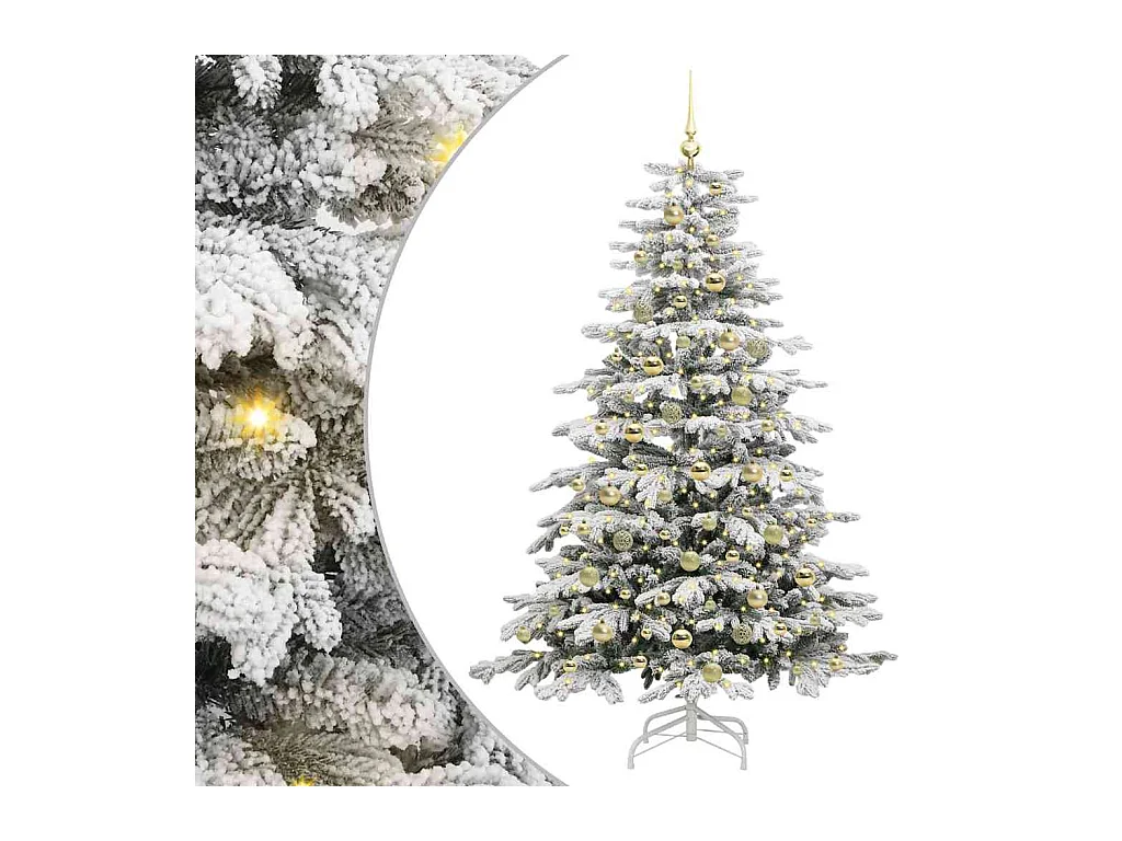 Sapin de Noël Artificiel à Branches Articulées Blanc 180 cm