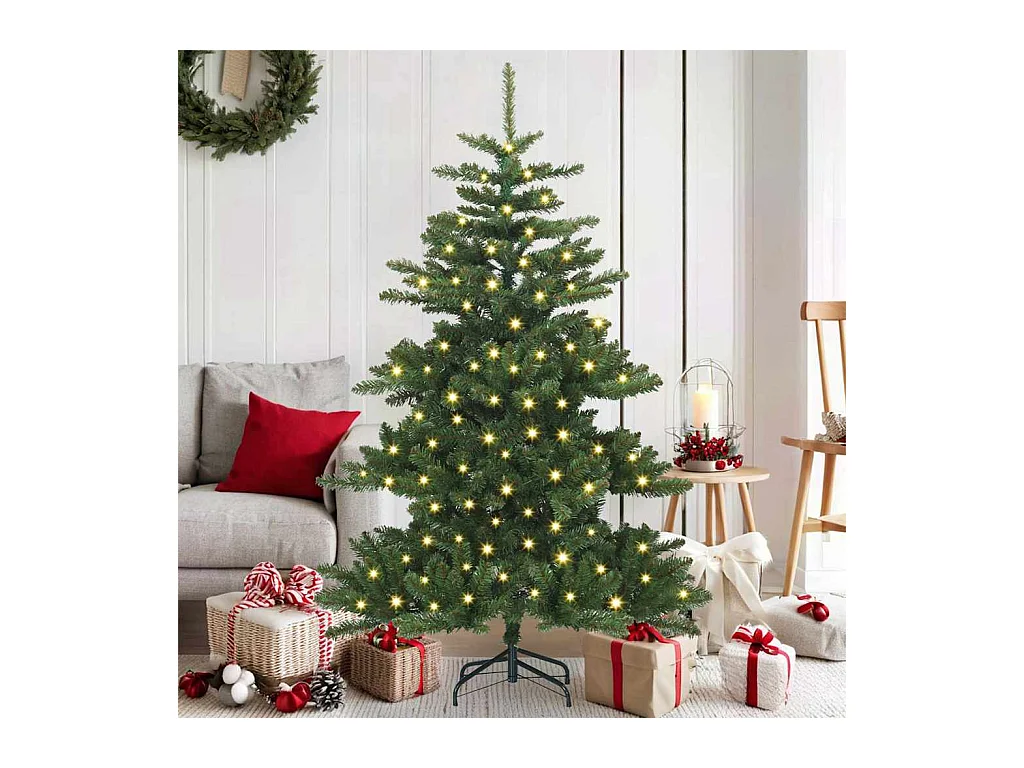 Kunstmatige Hinged Kerstboom met 150 LED 150 cm PVC