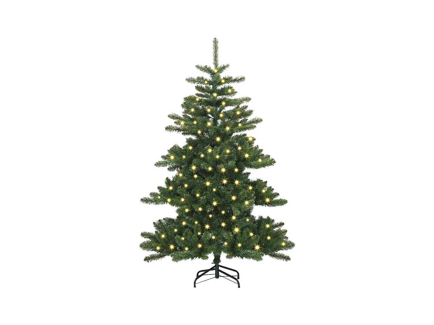 Kunstmatige Hinged Kerstboom met 150 LED 150 cm PVC
