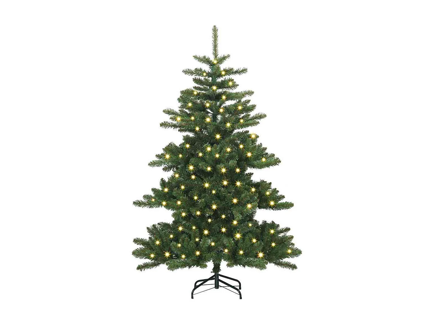 Árvore de Natal Articulada Artificial com 150 LEDs 150 cm PVC