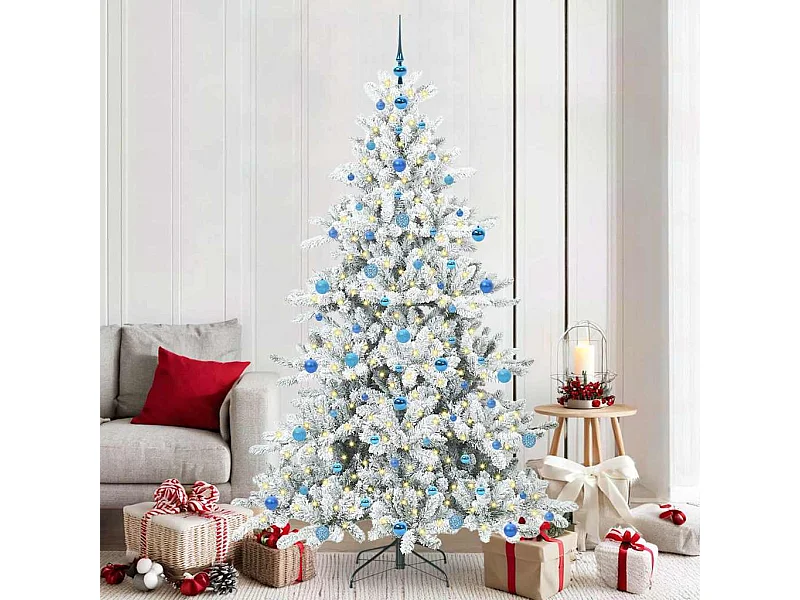 Árvore de Natal Articulada Artificial com 300 LEDs 210 cm PVC