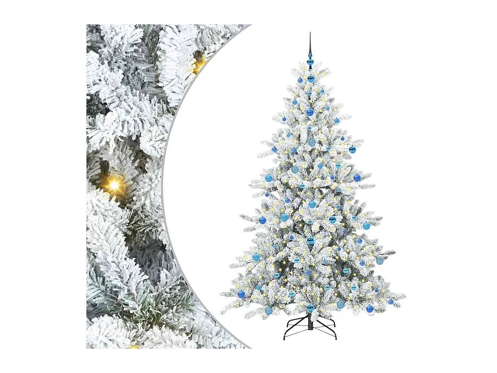 Árvore de Natal Articulada Artificial com 300 LEDs 210 cm PVC