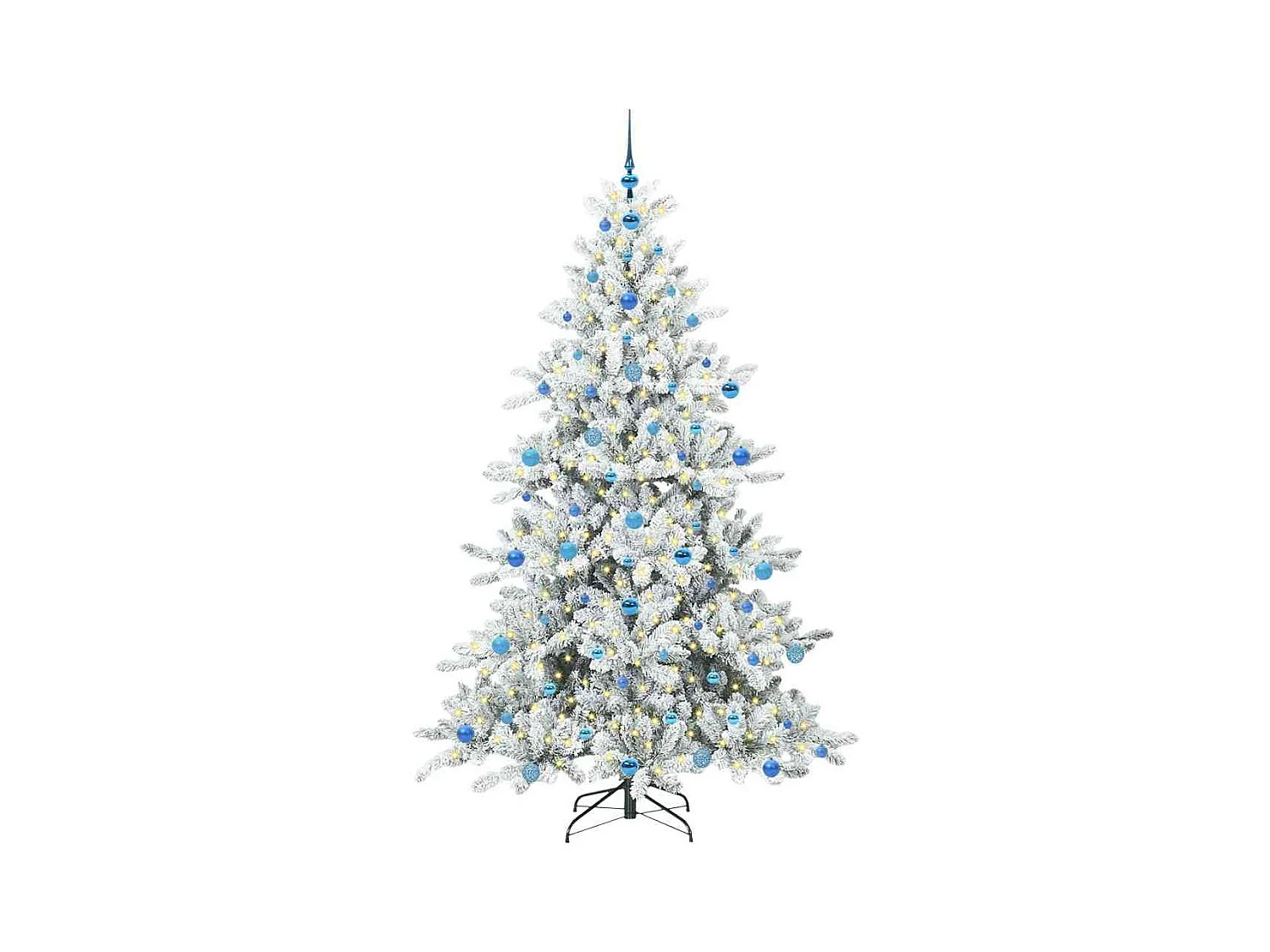 Árvore de Natal Articulada Artificial com 300 LEDs 210 cm PVC