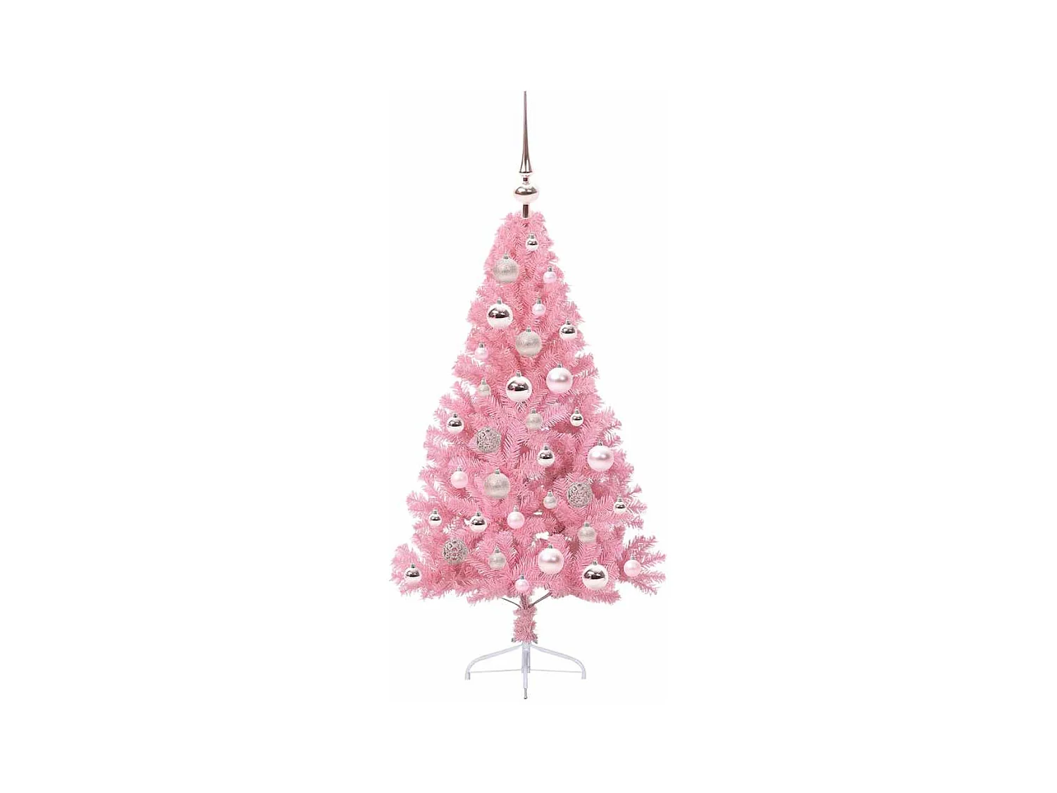 Árbol de Navidad Artificial Preiluminado Rosa 120 cm PVC