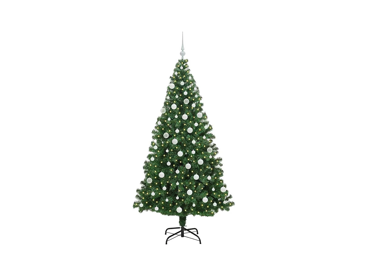 Árvore de Natal Artificial Verde 180 cm PVC, Aço e Plástico