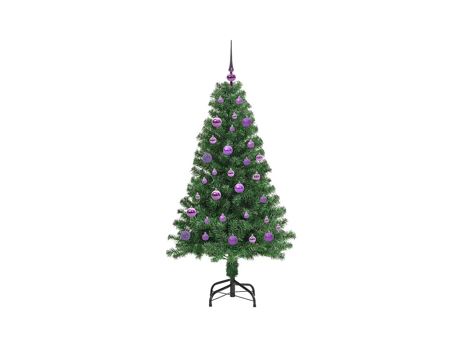 Árbol de Navidad artificial Verde 150 cm PVC y Acero y Plástico