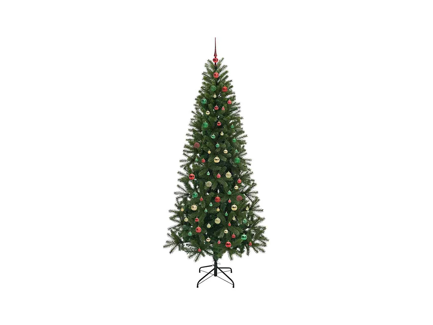 Árvore de Natal Artificial com 300 LEDs Verde 210 cm PE e PVC