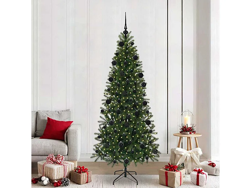 Sapin de Noël artificiel avec 300 LED Vert 210 cm PE et PVC