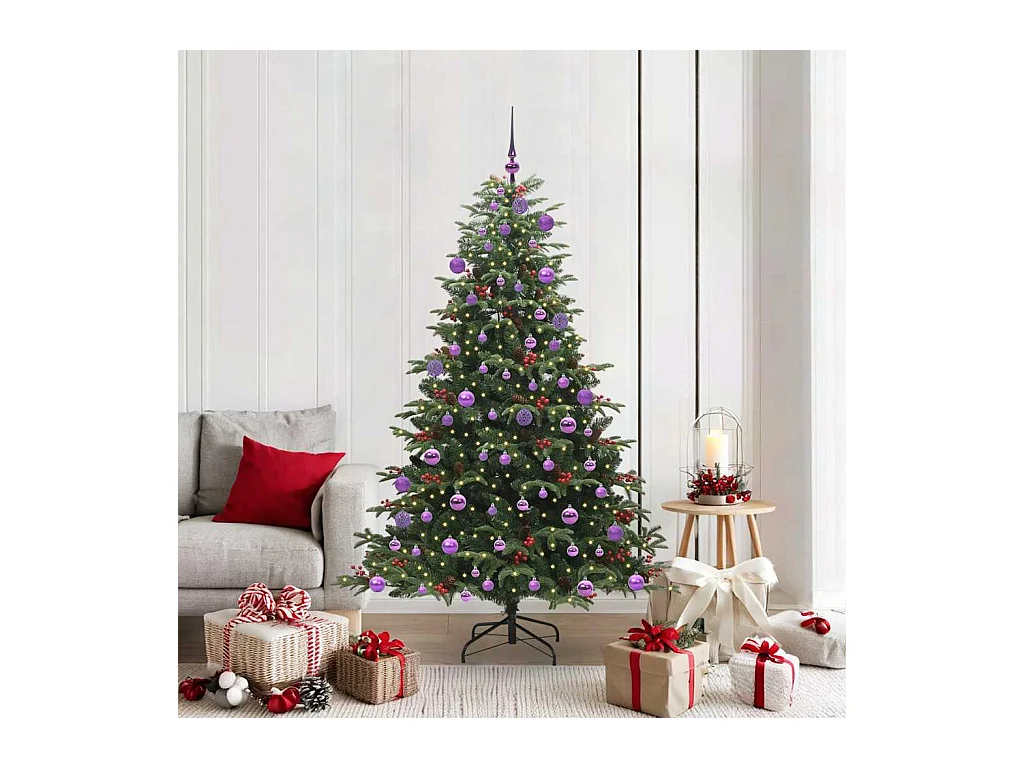 Árbol de Navidad artificial Verde 180 cm PVC, Metal y Plástico