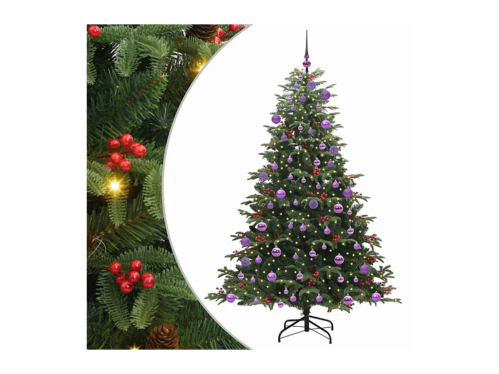 Árbol de Navidad artificial Verde 180 cm PVC, Metal y Plástico