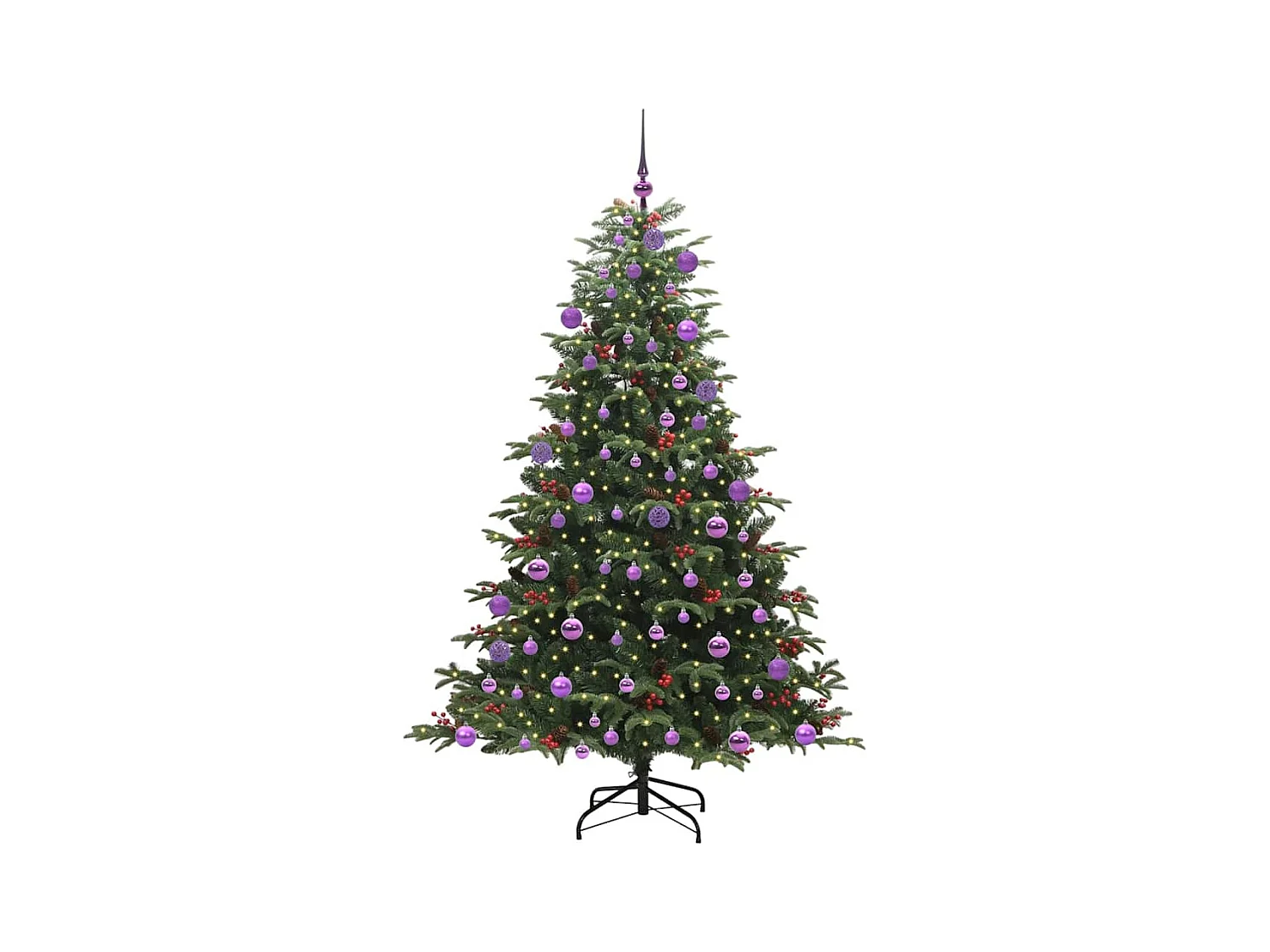 Árbol de Navidad artificial Verde 180 cm PVC, Metal y Plástico