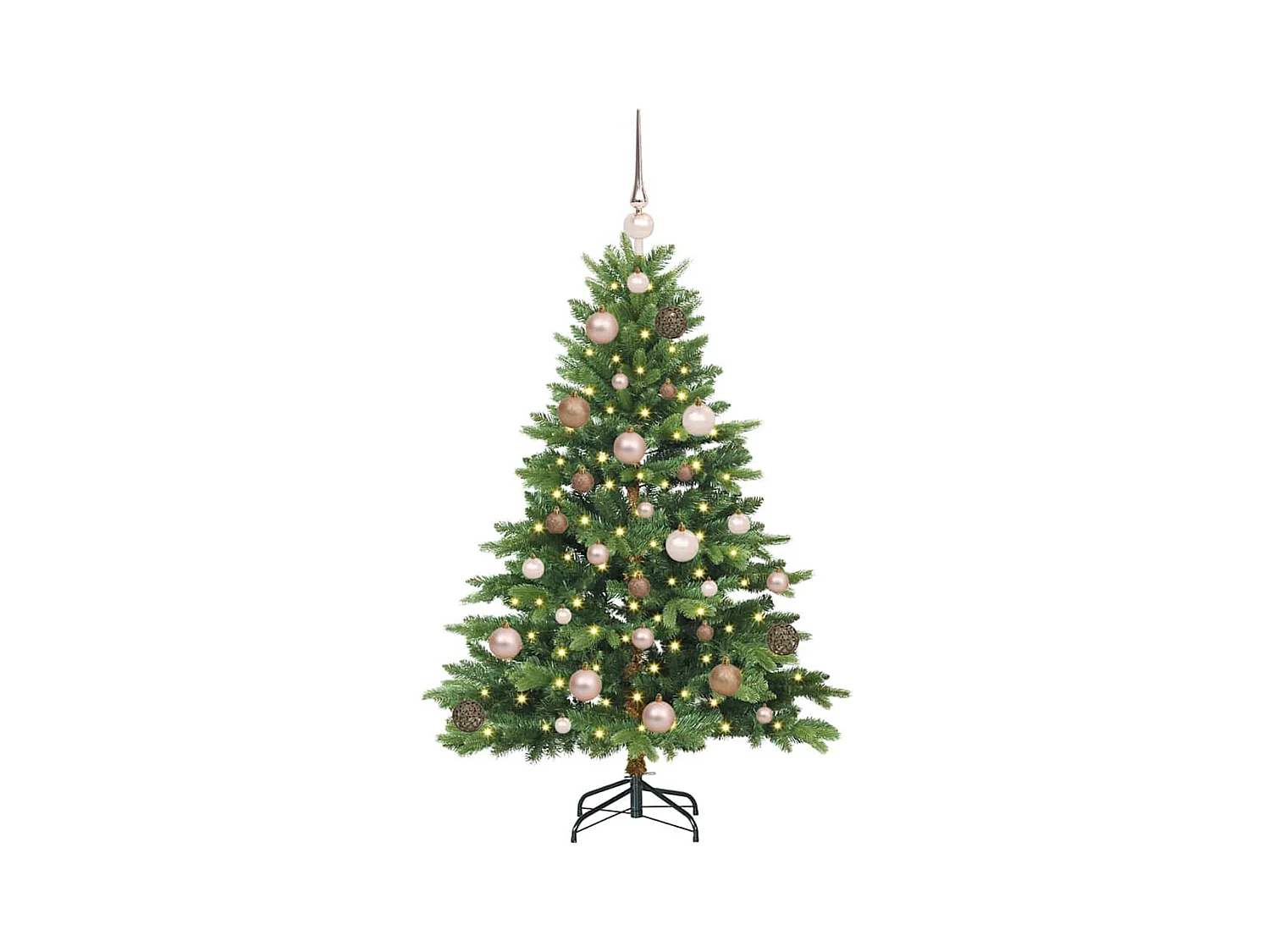 Kunstkerstboom met 150 LED met standaard Groen 120 cm PE en PVC